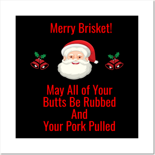 Smokin' and Jolly: Merry Brisket Tee Posters and Art